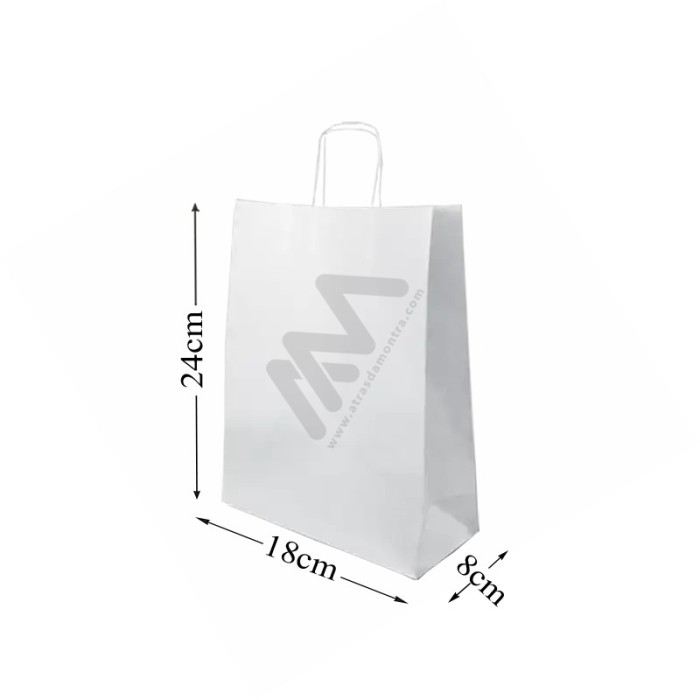 White Kraft paper bags 18x24x8