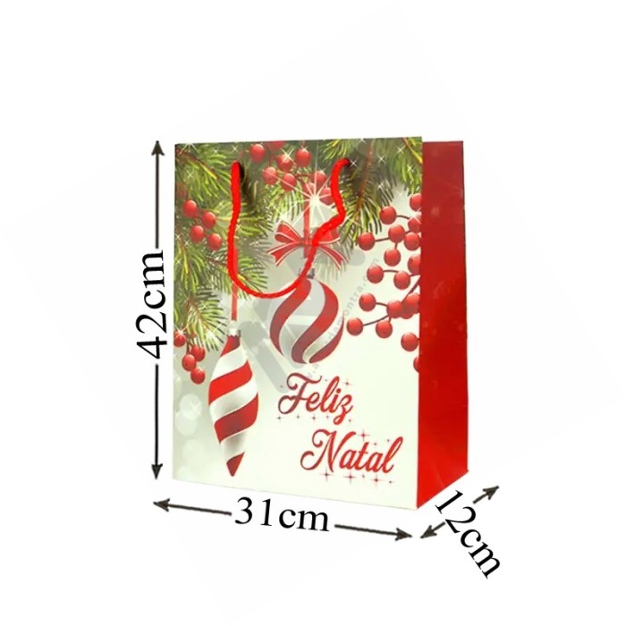 Christmas ROPE HANDLE PAPER BAG 31x42x12