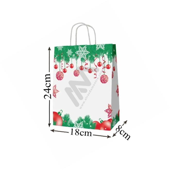 Twisted wing paper bags Christmas 18x24x8