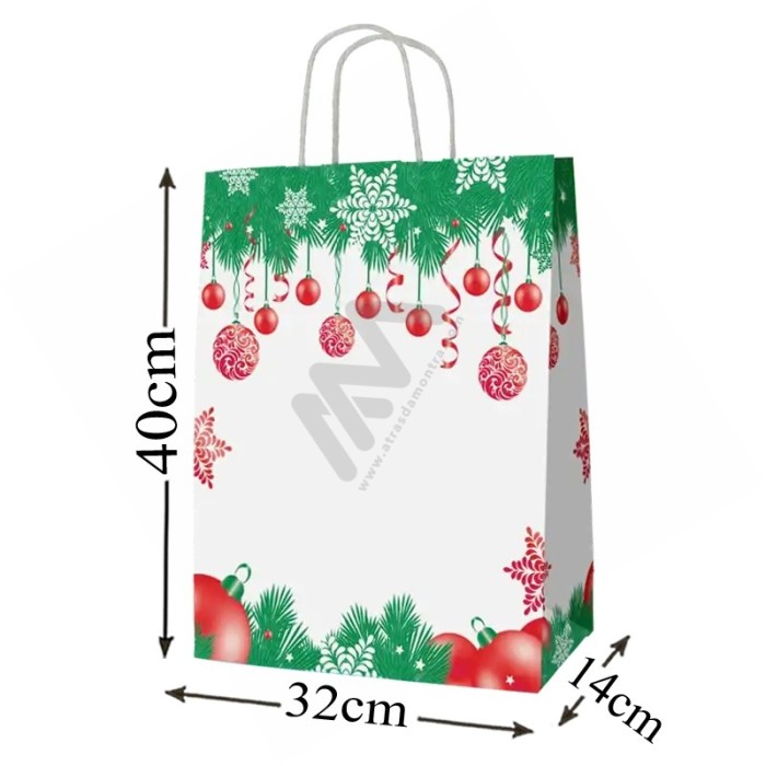 Twisted wing paper bags Christmas 32x40x14