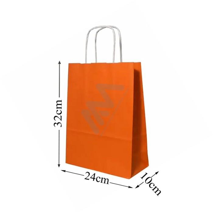 Orange Paper Bags 24x32x10