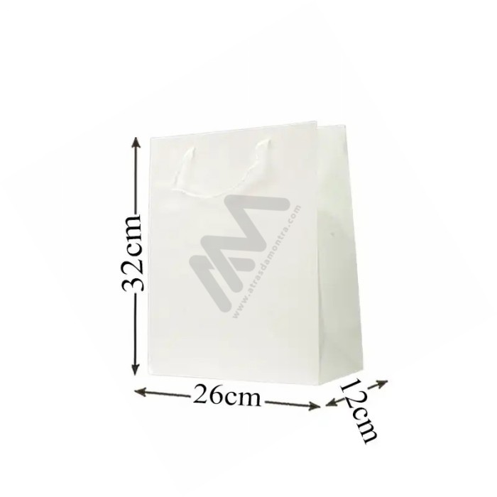 White Rope Handle Paper Bag 210 g/m² 26x32x12
