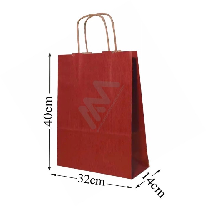 Red Paper Bags 32x40x14