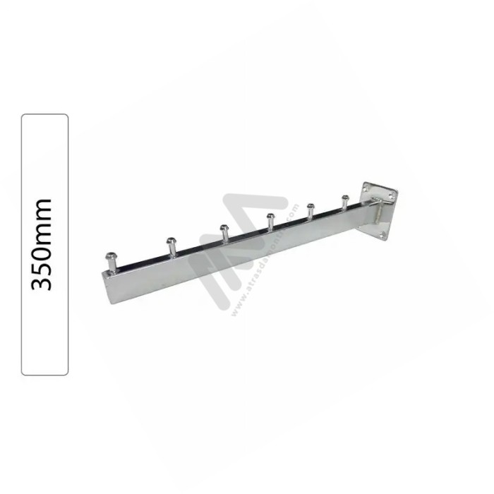 Chromed Support inclined  for hangers 350mm