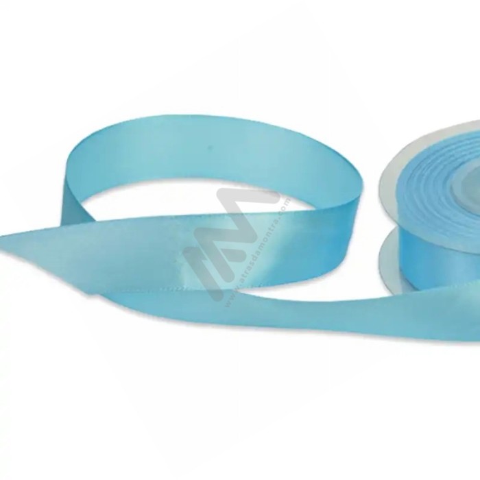 Light Blue satin wrapping tape 20 mm x 16m