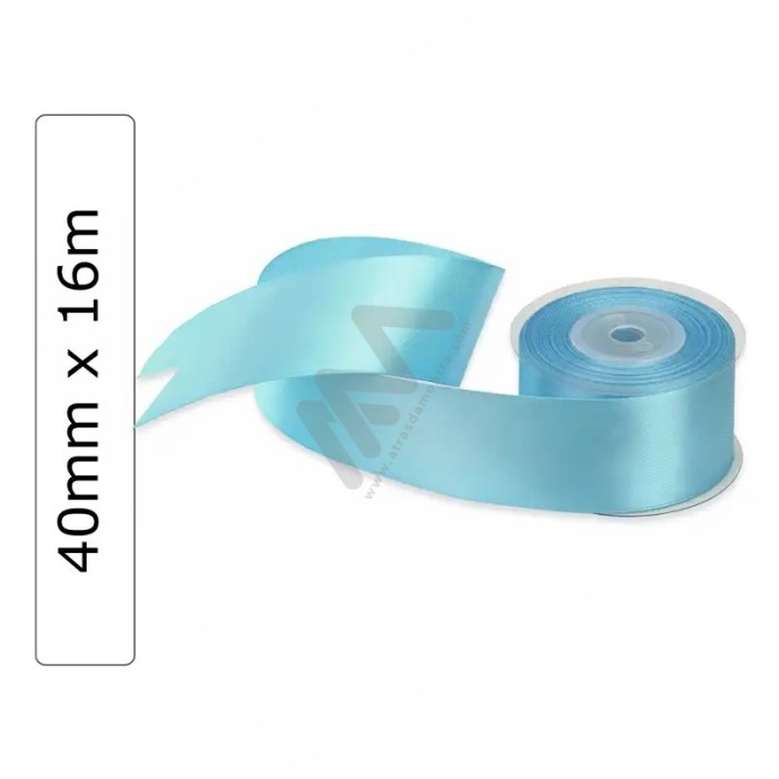 Light Blue satin wrapping tape 40 mm x 16m