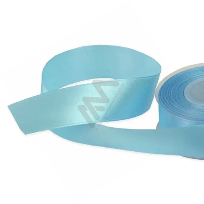 Light Blue satin wrapping tape 25 mm x 16m