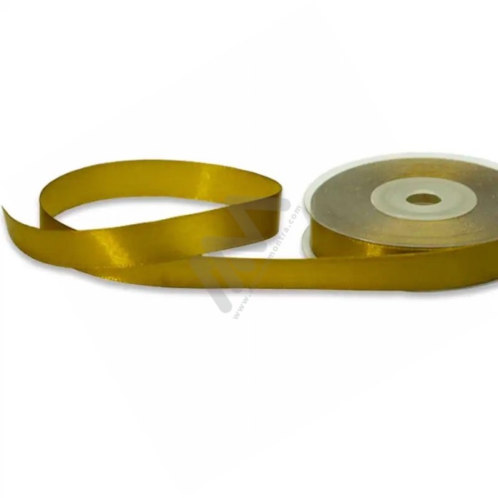 Gold satin wrapping tape 12 mm x 20m