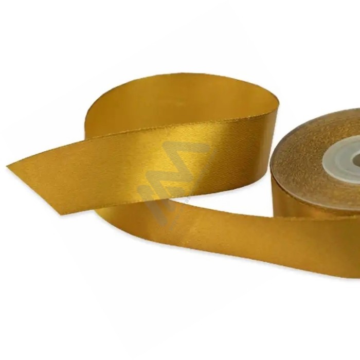 Gold satin wrapping tape 25 mm x 16m