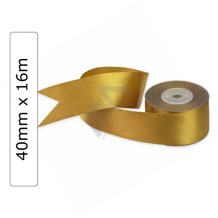 Gold satin wrapping tape 40 mm x 16m
