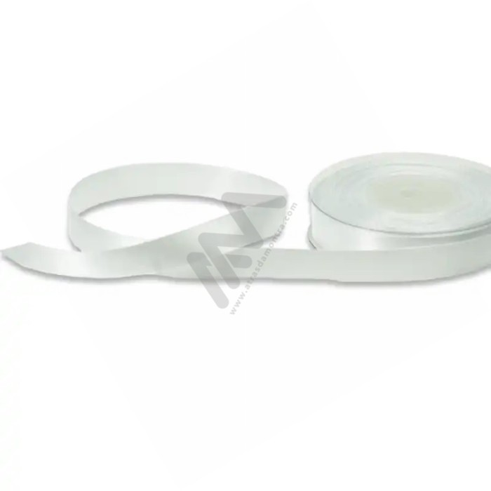 White satin wrapping tape 12 mm x 20m