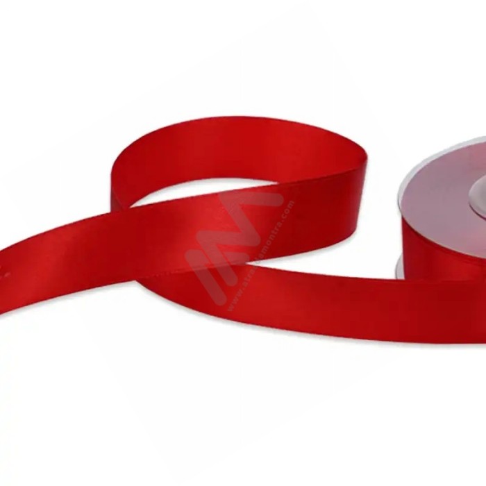 Red satin wrapping tape 20 mm x 16m