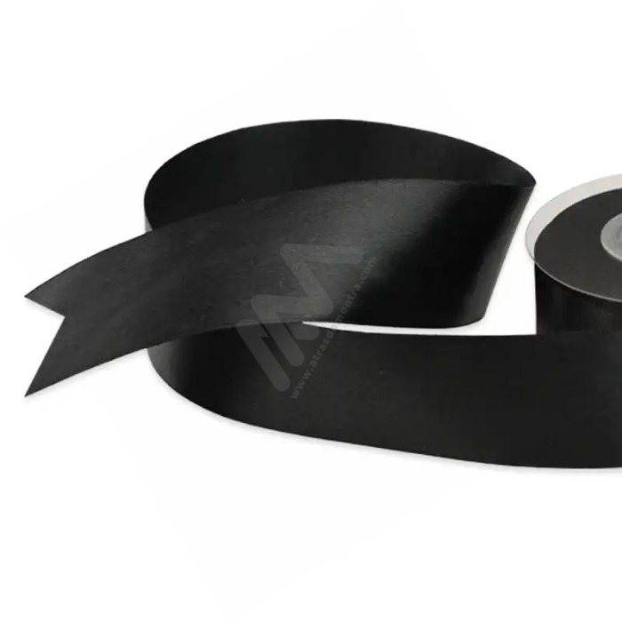Black satin wrapping tape 40 mm x 16m