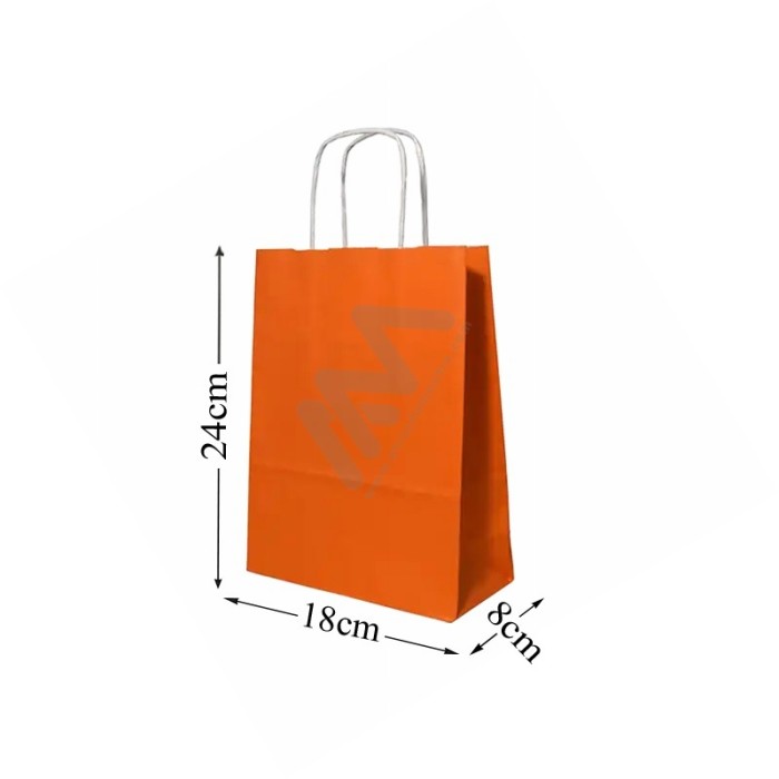 Orange Paper Bags 18x24x8