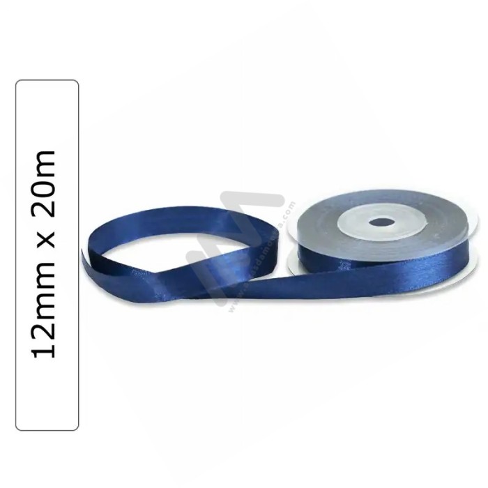 Dark Blue satin wrapping tape 12 mm x 20m