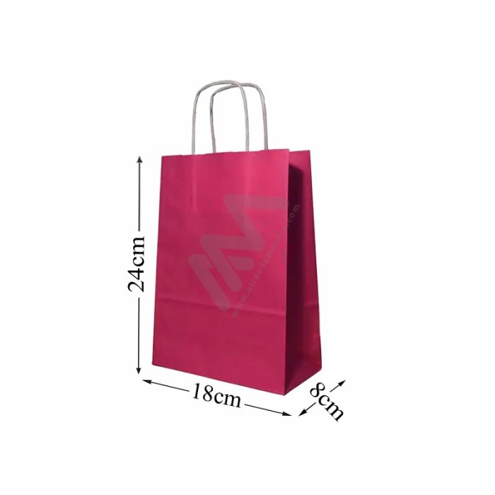 Pink Paper Bags 18x24x8