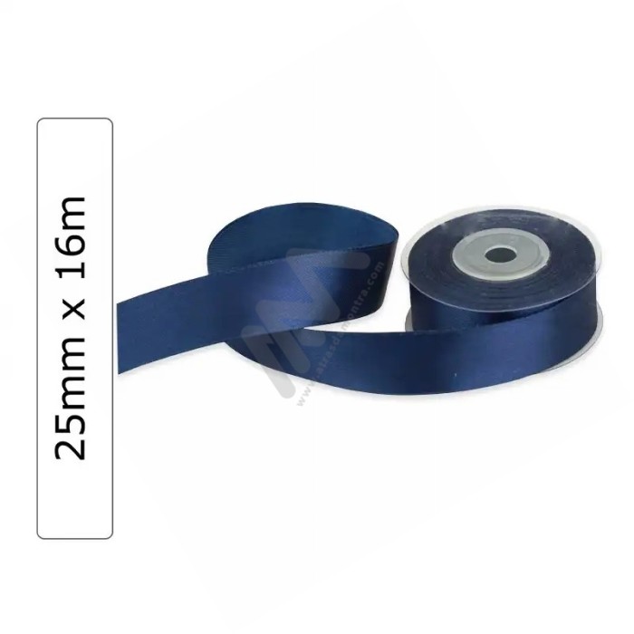 Dark Blue satin wrapping tape 25 mm x 16m