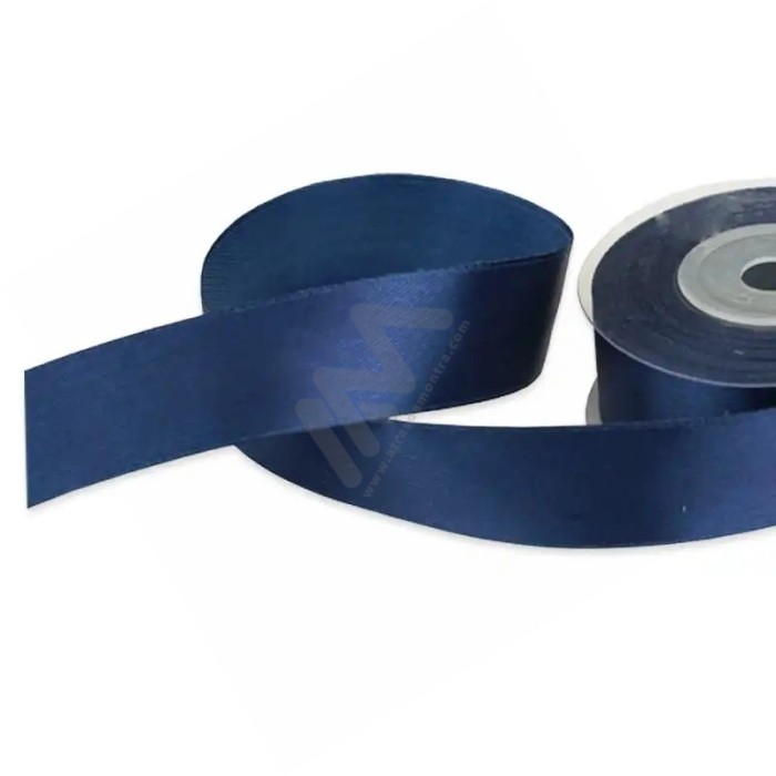 Dark Blue satin wrapping tape 25 mm x 16m