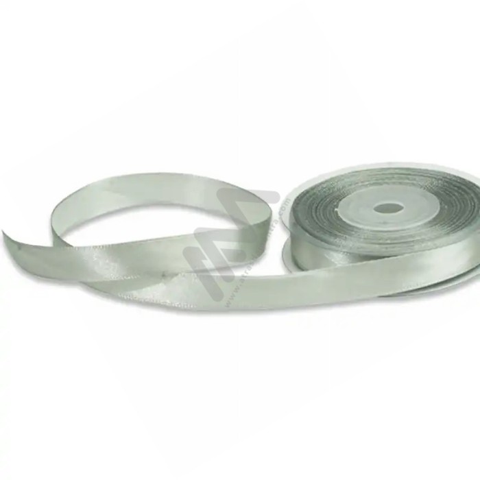 Silver satin wrapping tape 12 mm x 20m
