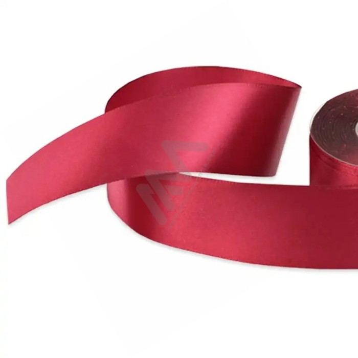 Dark Red satin wrapping tape 40 mm x 16m