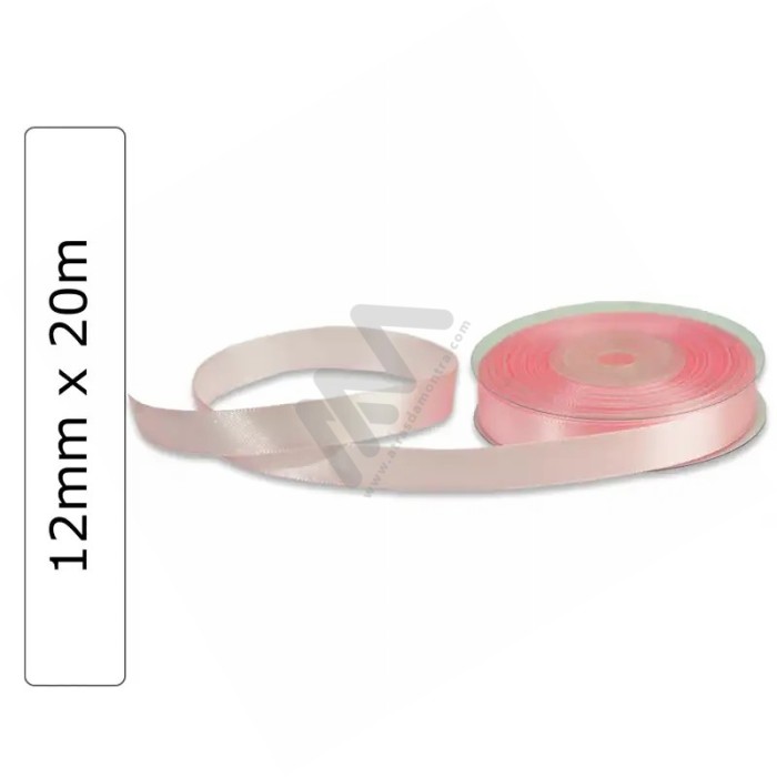 Light Pink satin wrapping tape 12 mm x 20m