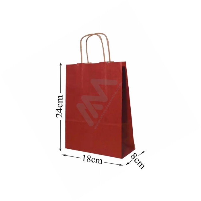 Red Paper Bags 18x24x8