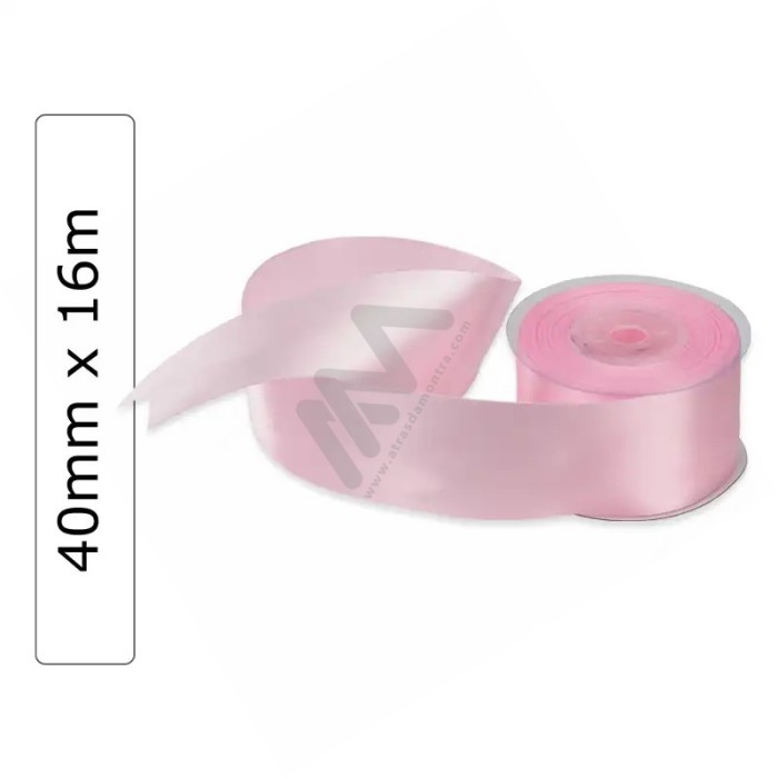 Light Pink satin wrapping tape 40 mm x 16m