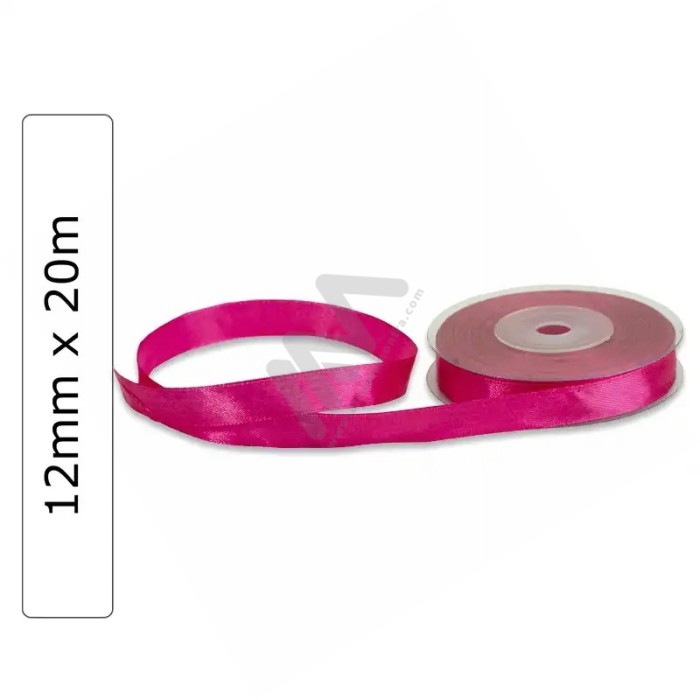 Pink satin wrapping tape 12 mm x 20m
