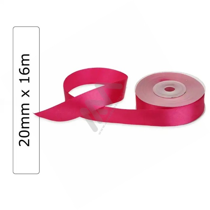Pink satin wrapping tape 20 mm x 16m