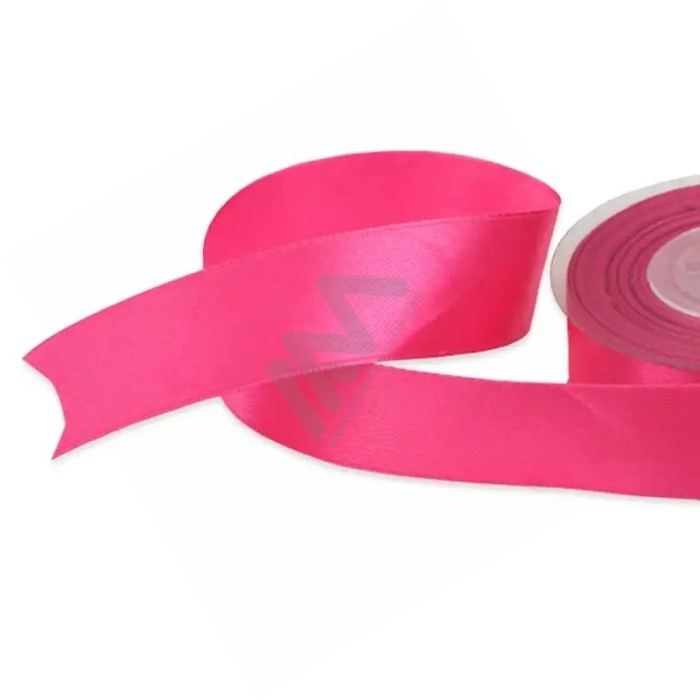 Pink satin wrapping tape 25 mm x 16m