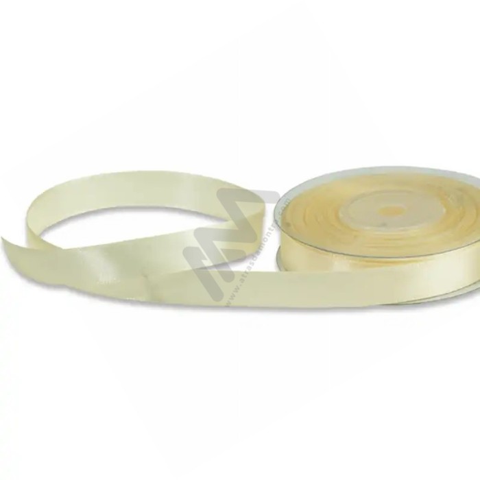 Beige satin wrapping tape 12 mm x 20m