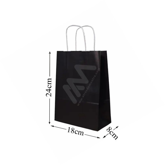 Black Paper Bags 18x24x8