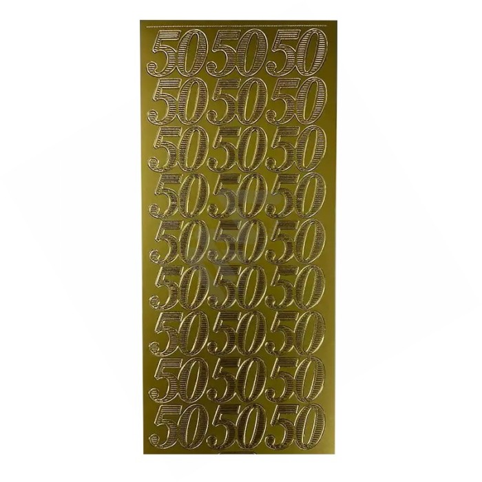 Etiquetas Laser de folha BLISTER "50" Ouro