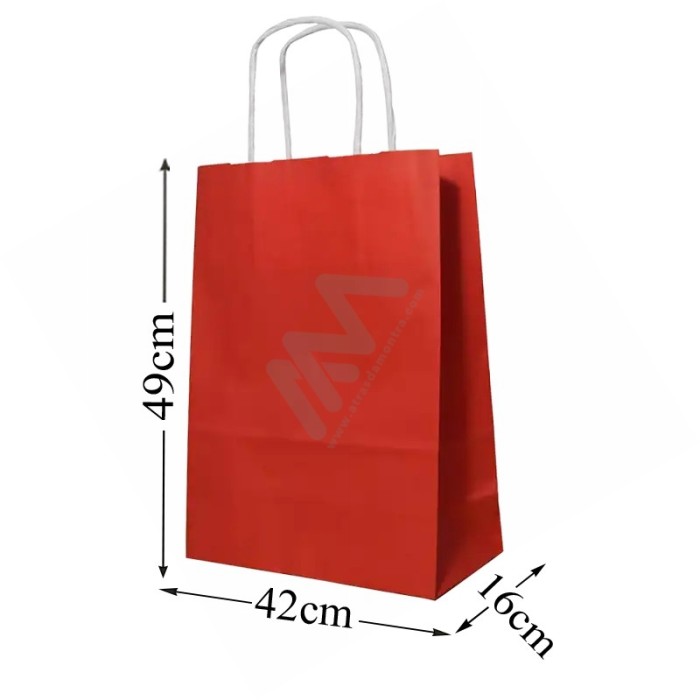 Red Paper Bags 42x49x16