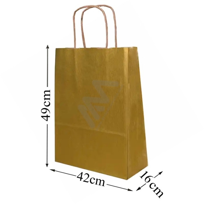 Kraft Gold Twisted Handle paper bags 42x49x16