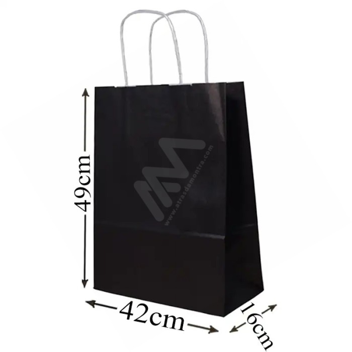 Black Paper Bags 42x49x16