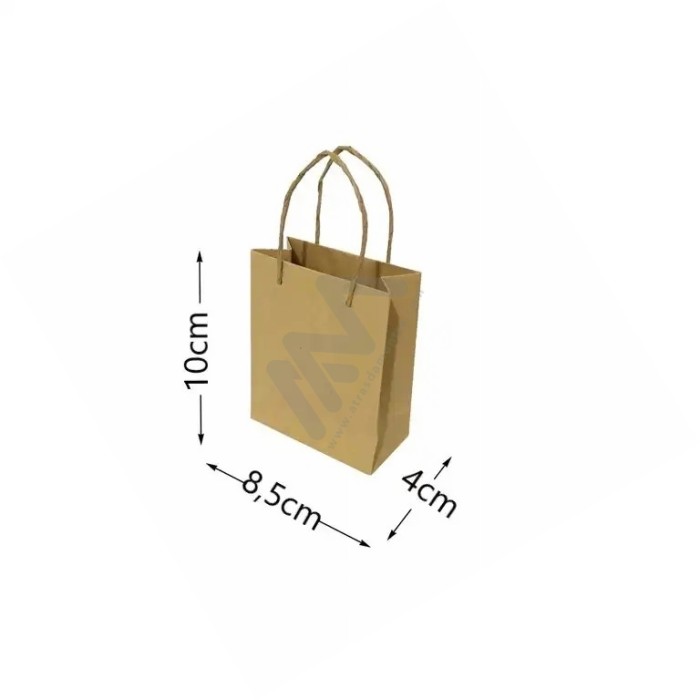 Brown Kraft paper bags 8,5x10x4 - 7 units