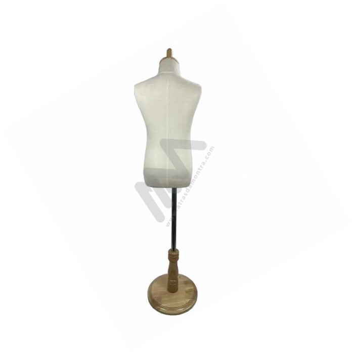 White 4 Year Child Bust with Base Atrás da Montra