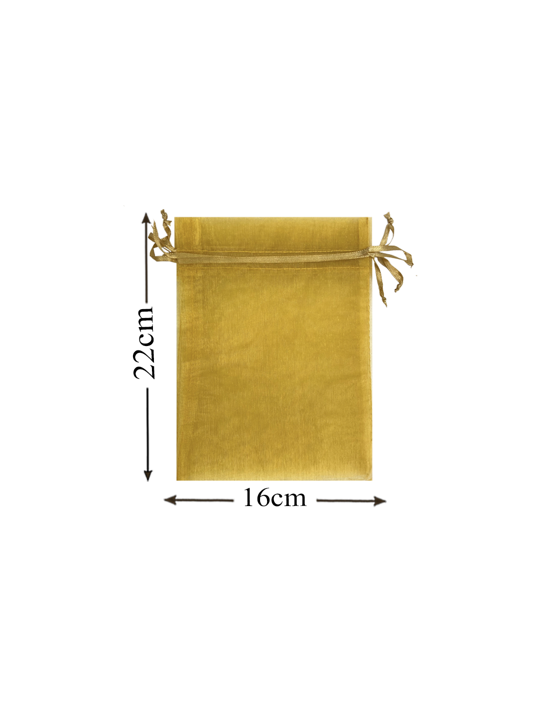 Gold Organza Bag 16x22Pack 10 units