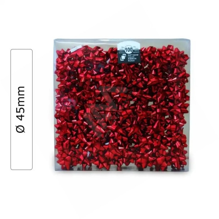 Laços Vermelho de Colar Metal Ø 45mm - Caixas 100 uni.