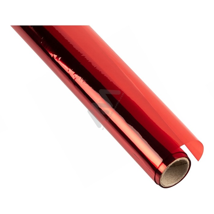 Rolo papel celofane vermelho 60cm x 10m