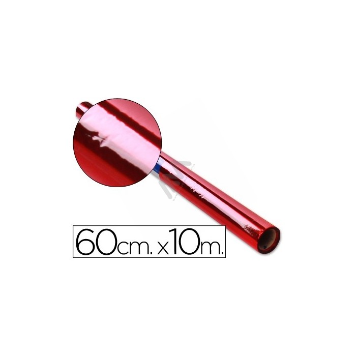 Rolo papel celofane vermelho 60cm x 10m