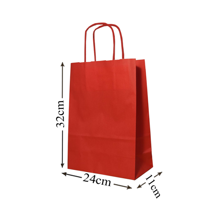 Red Paper Bags 24x32x11