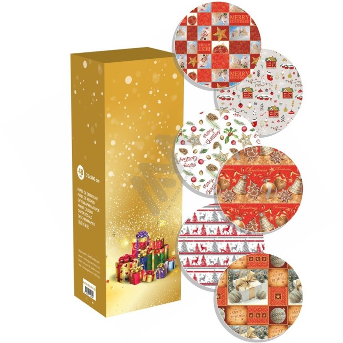 Christmas Wrapping Paper in Roll 70 x 500cm