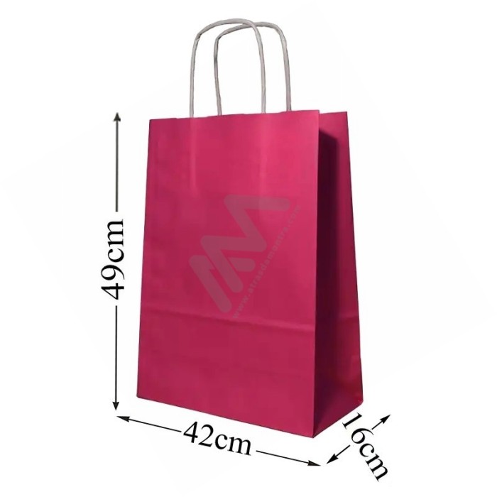 Pink Paper Bags 42x49x16