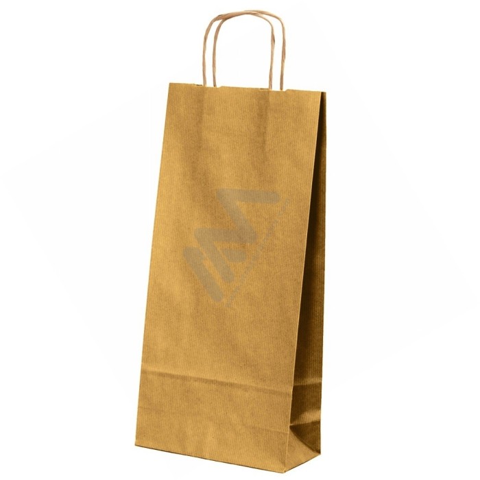 Kraft Gold Twisted Handle Paper Bags 18x39x8