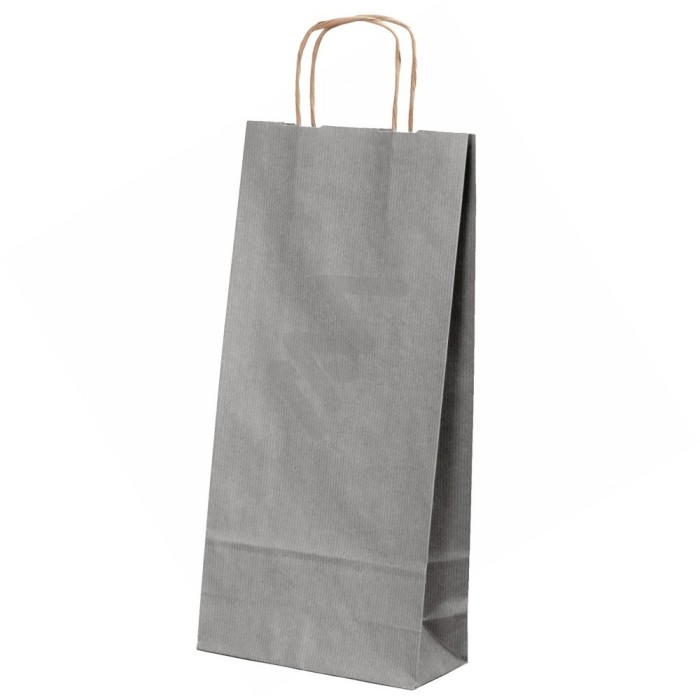 Kraft Silver Twisted Handle Paper Bags 18x39x8