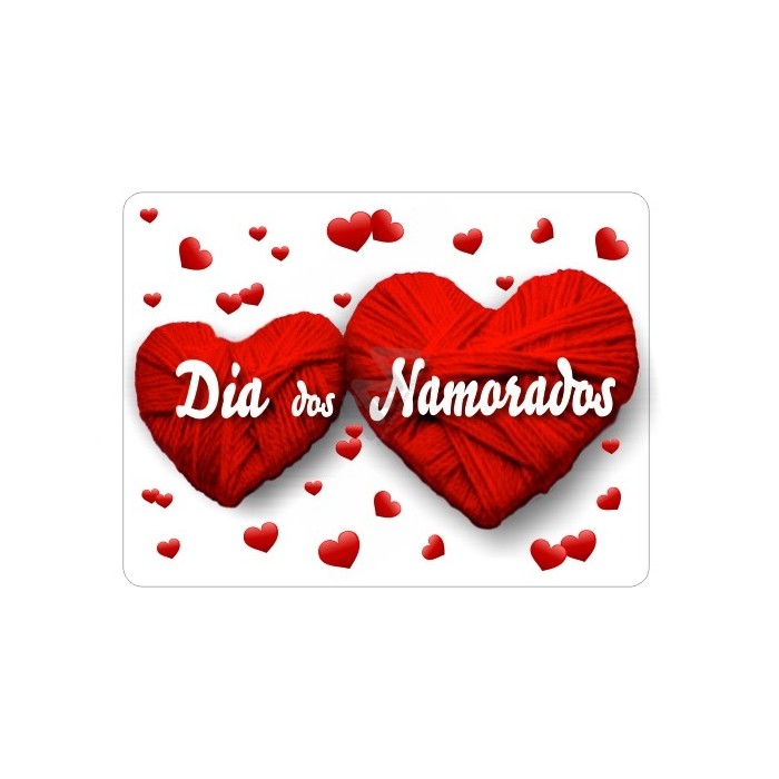 Roll with 200 Adhesive Labels "Dia dos Namorados"