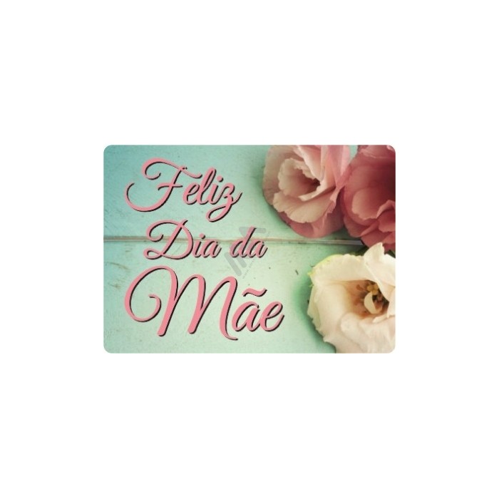 Roll with 200 Sticker Labels "Feliz Dia da Mãe"