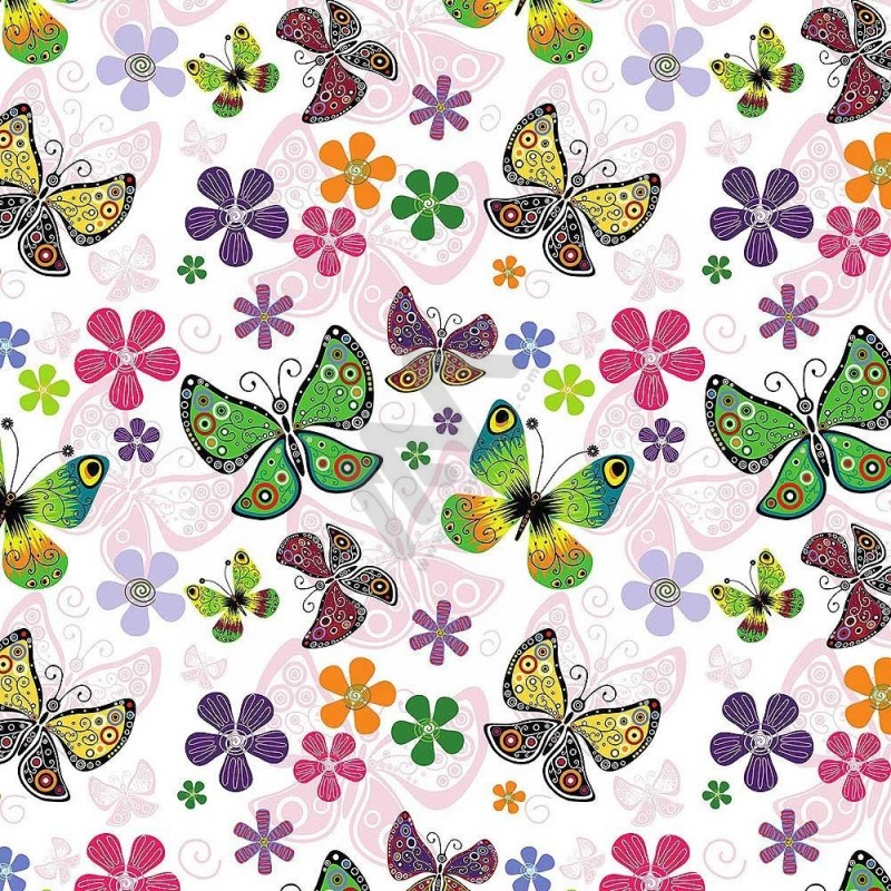 Flowers Wrapping Paper w/ 25 sheets 70x100cm